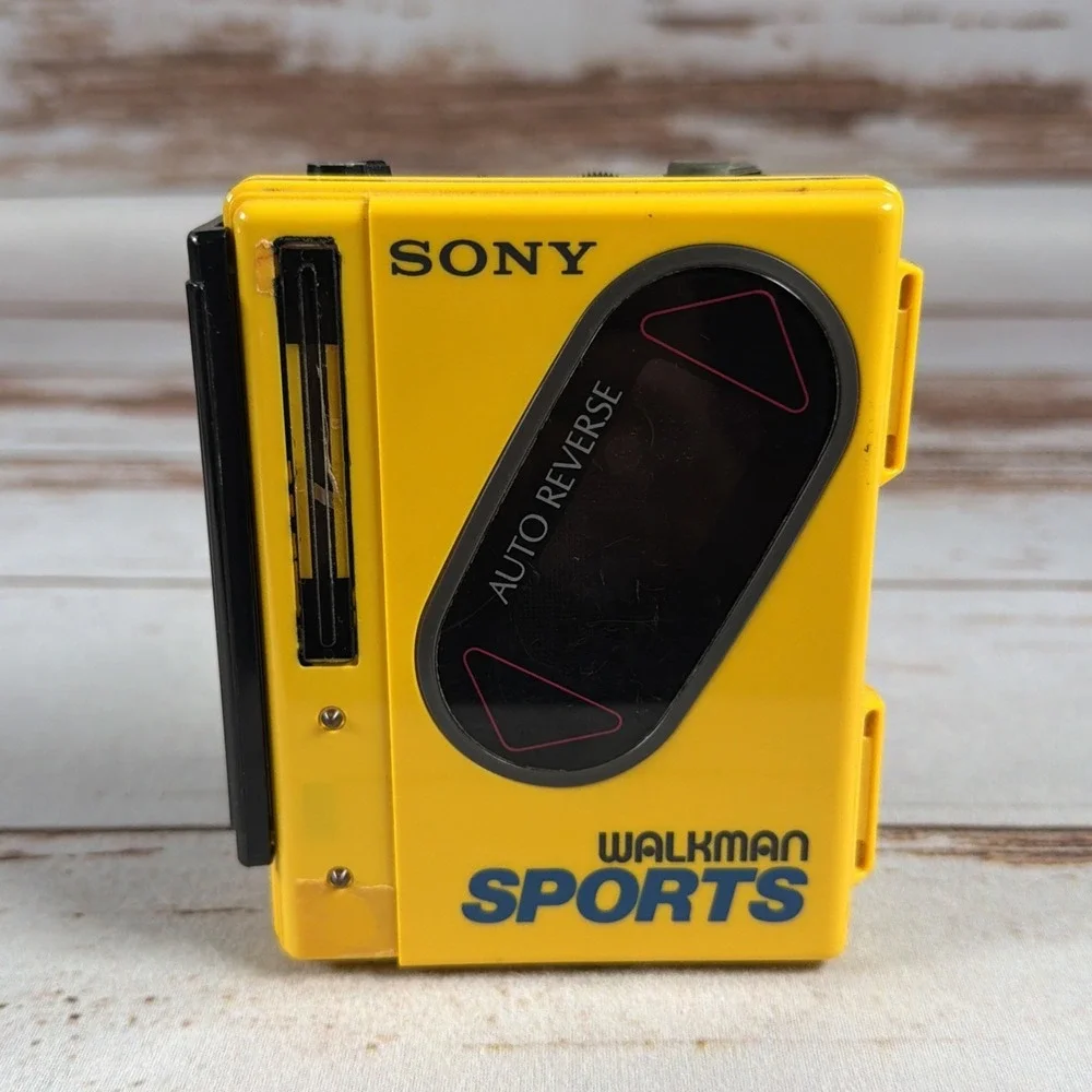 Sony WM-F75 Yellow Sports Walkman Cassette Radio For Parts